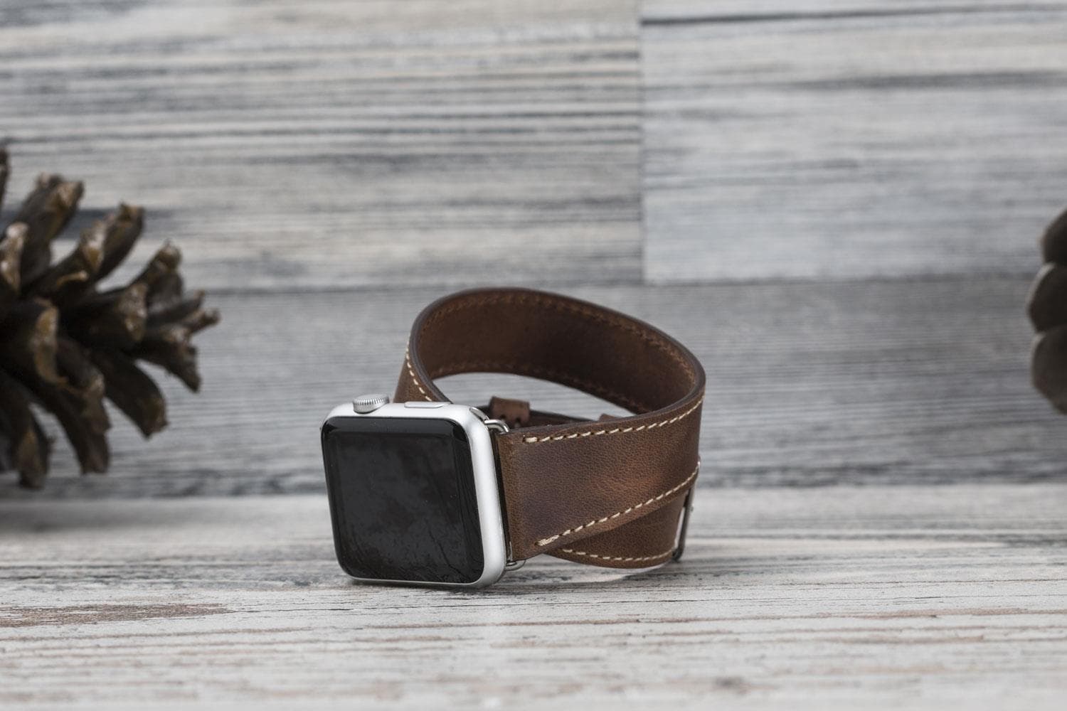Double Tour Genuine Leather Apple Watch Band