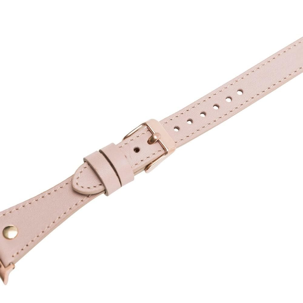 Hector Double Tour Genuine Leather Apple Watch Band with Gold Trok
