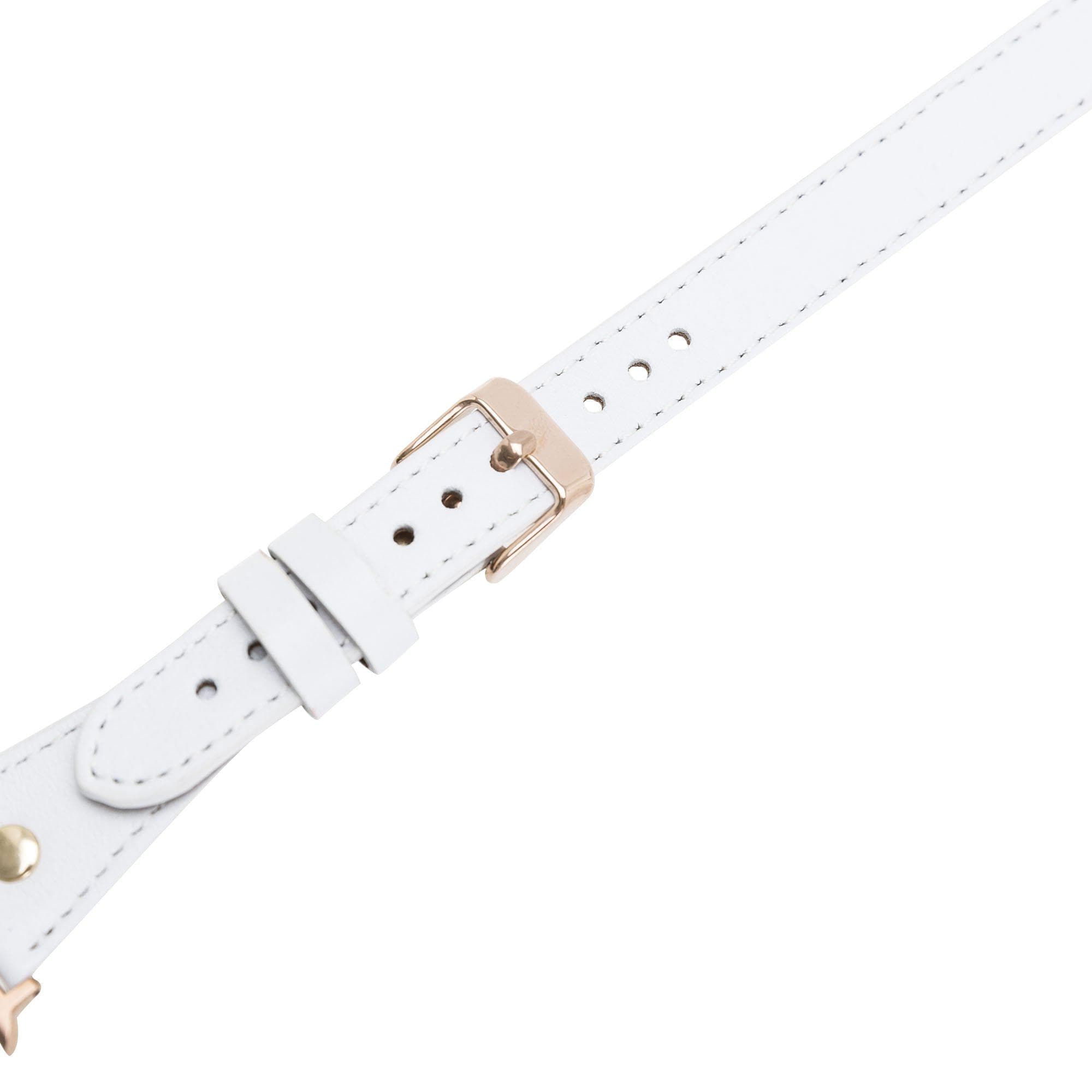 Hector Double Tour Genuine Leather Apple Watch Band with Gold Trok