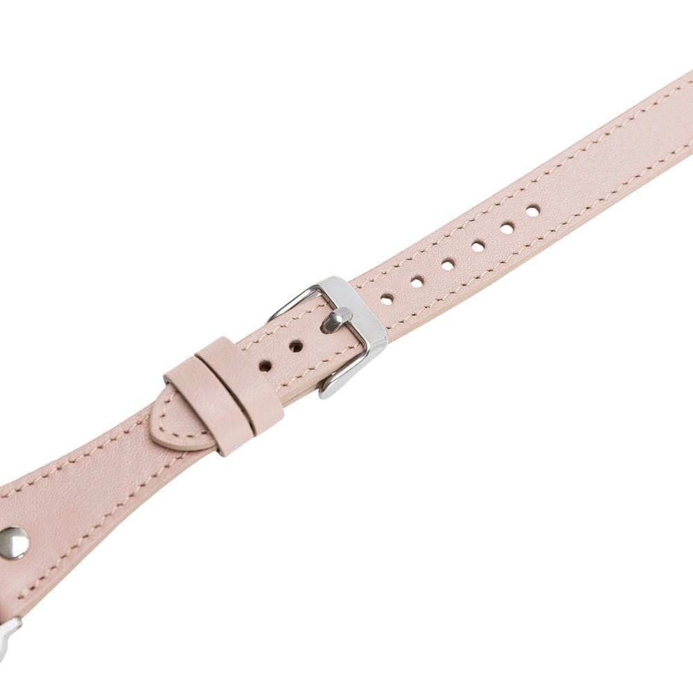 Hector Double Tour Genuine Leather Apple Watch Band with Silver Trok