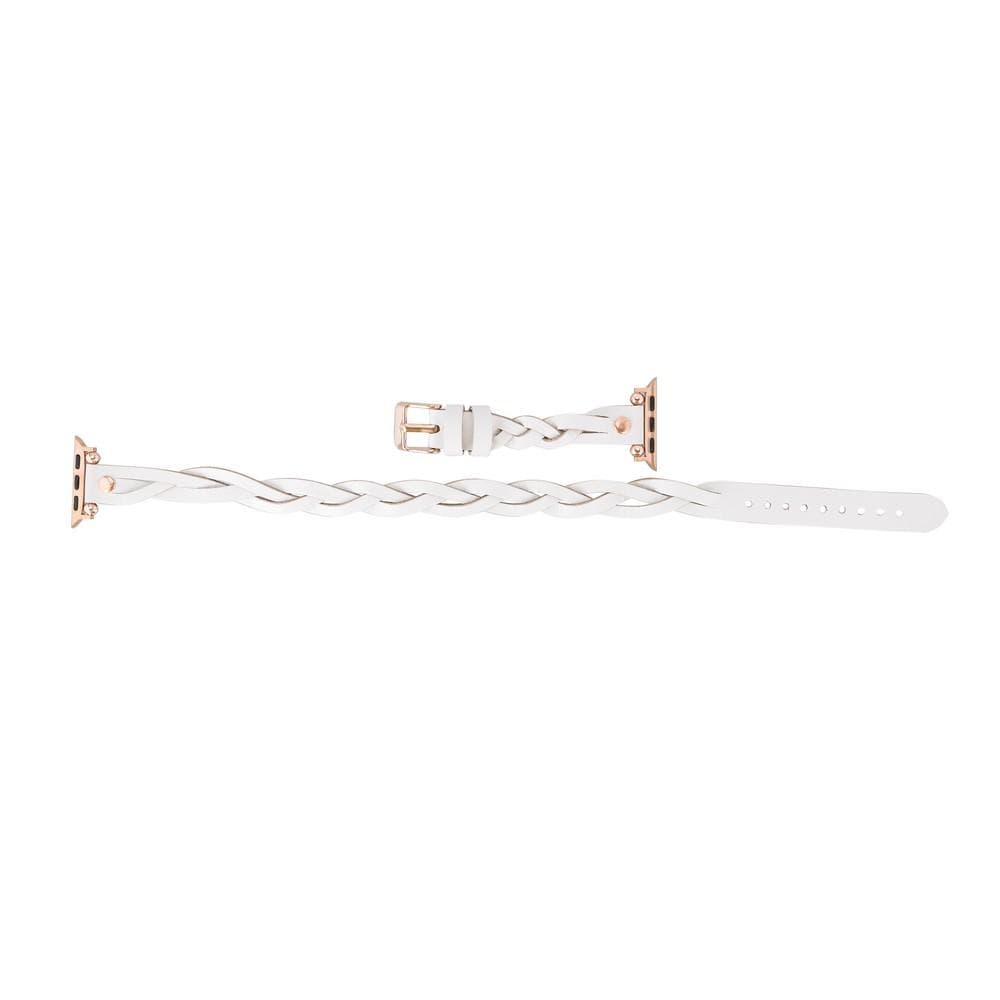 Peggy Ferro Genuine Leather Double Tour Apple Watch Band with Rose Gold Trok