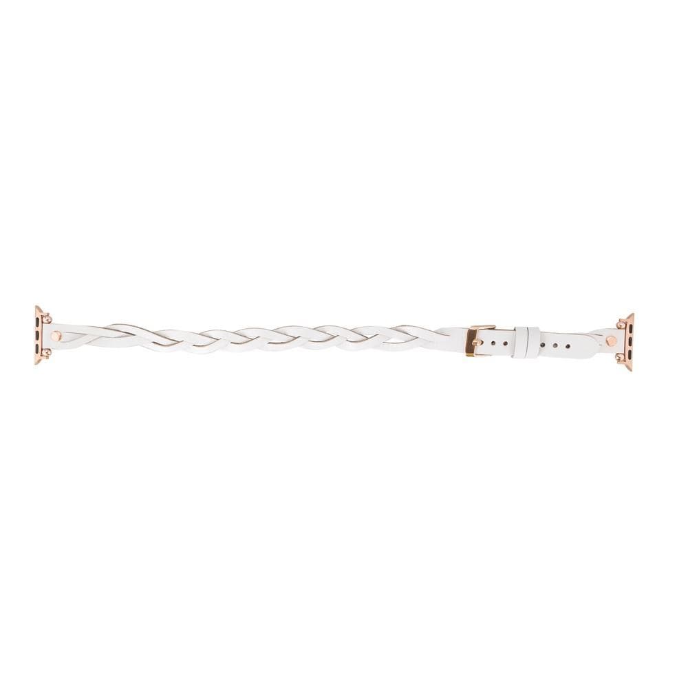 Peggy Ferro Genuine Leather Double Tour Apple Watch Band with Rose Gold Trok