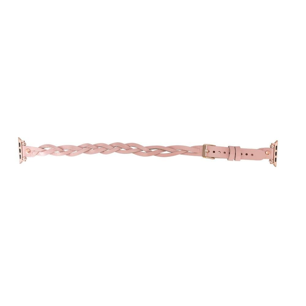 Peggy Ferro Genuine Leather Double Tour Apple Watch Band with Rose Gold Trok