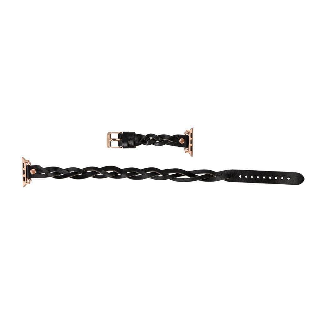 Peggy Ferro Genuine Leather Double Tour Apple Watch Band with Rose Gold Trok
