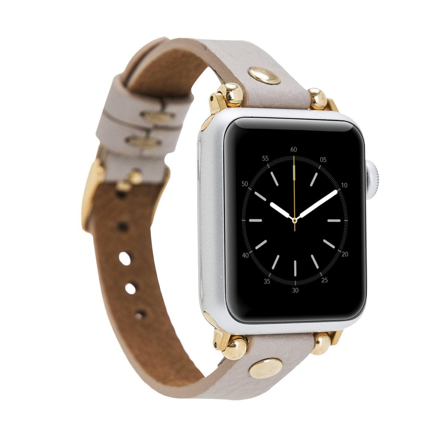 Ferro Genuine Leather Apple Watch Band with Gold Trok