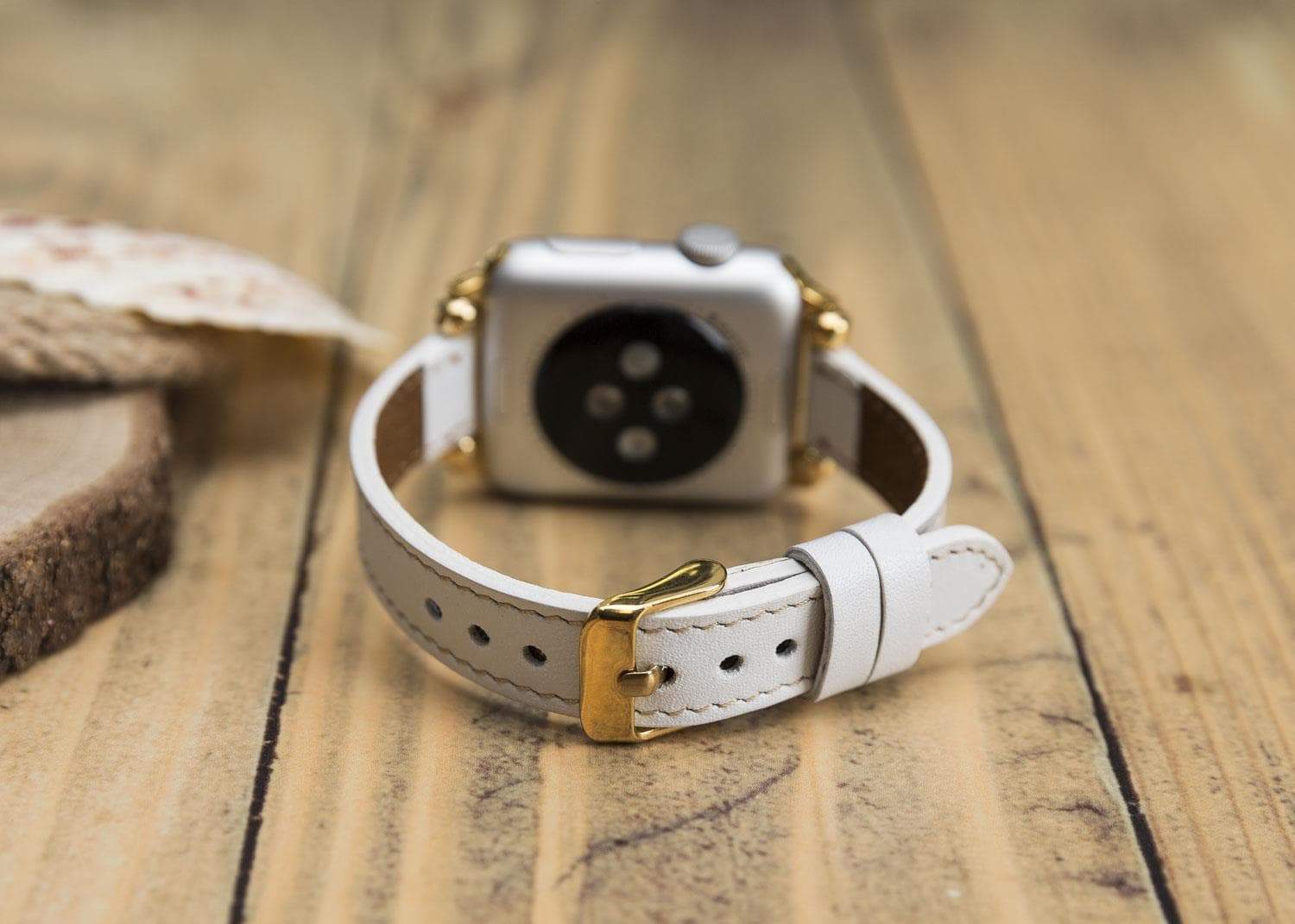 Seamy Genuine Leather Apple Watch Band