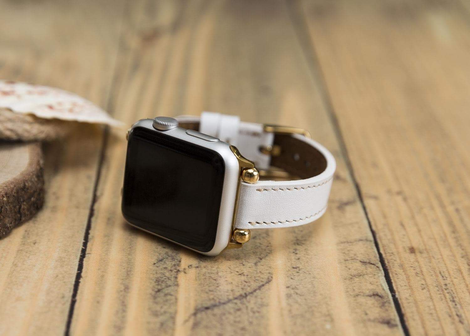 Seamy Genuine Leather Apple Watch Band