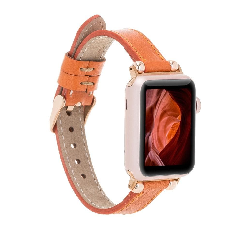 Seamy Genuine Leather Apple Watch Band