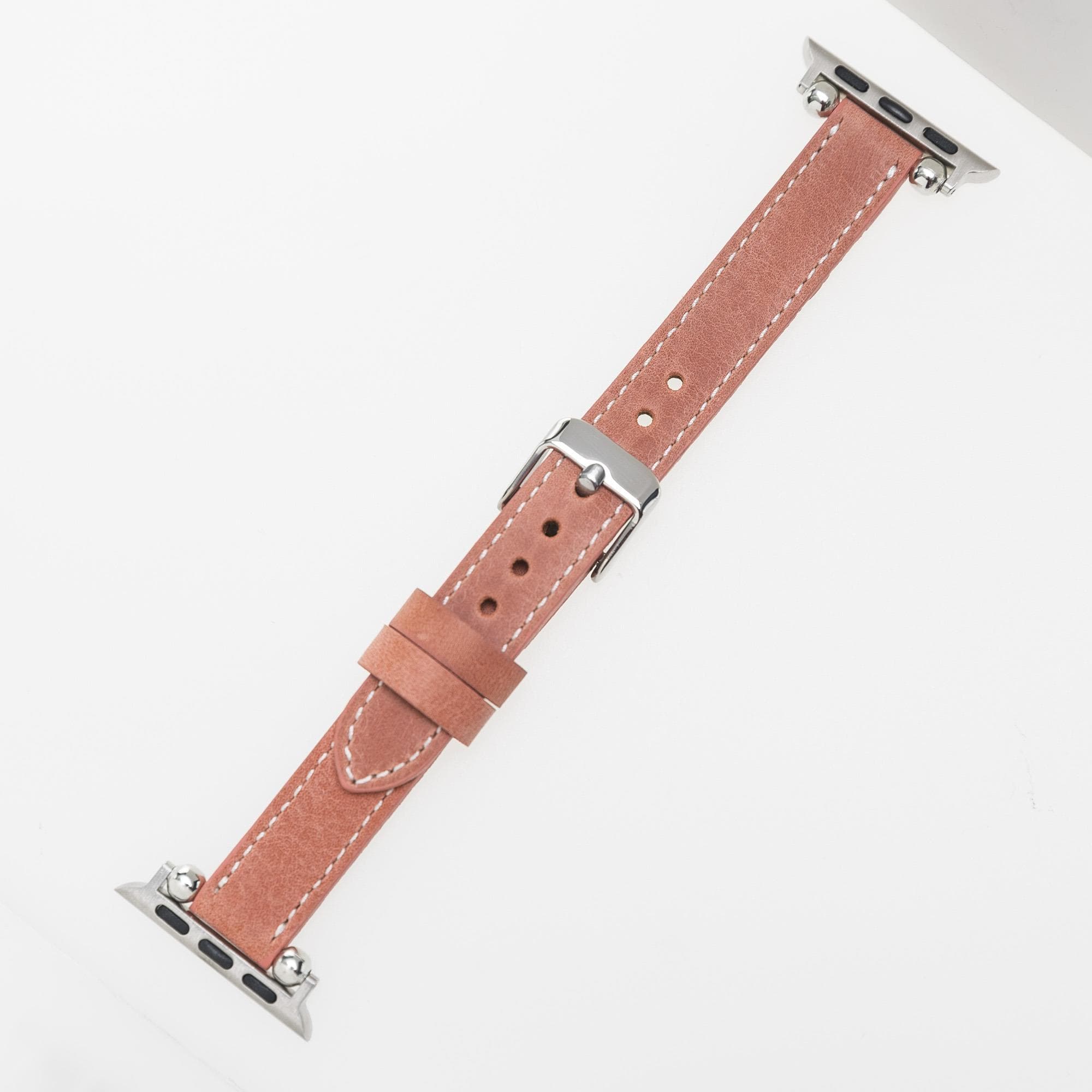 Seamy Genuine Leather Apple Watch Band