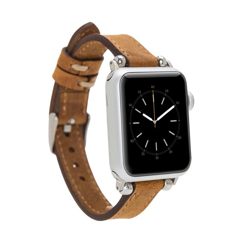 Seamy Genuine Leather Apple Watch Band