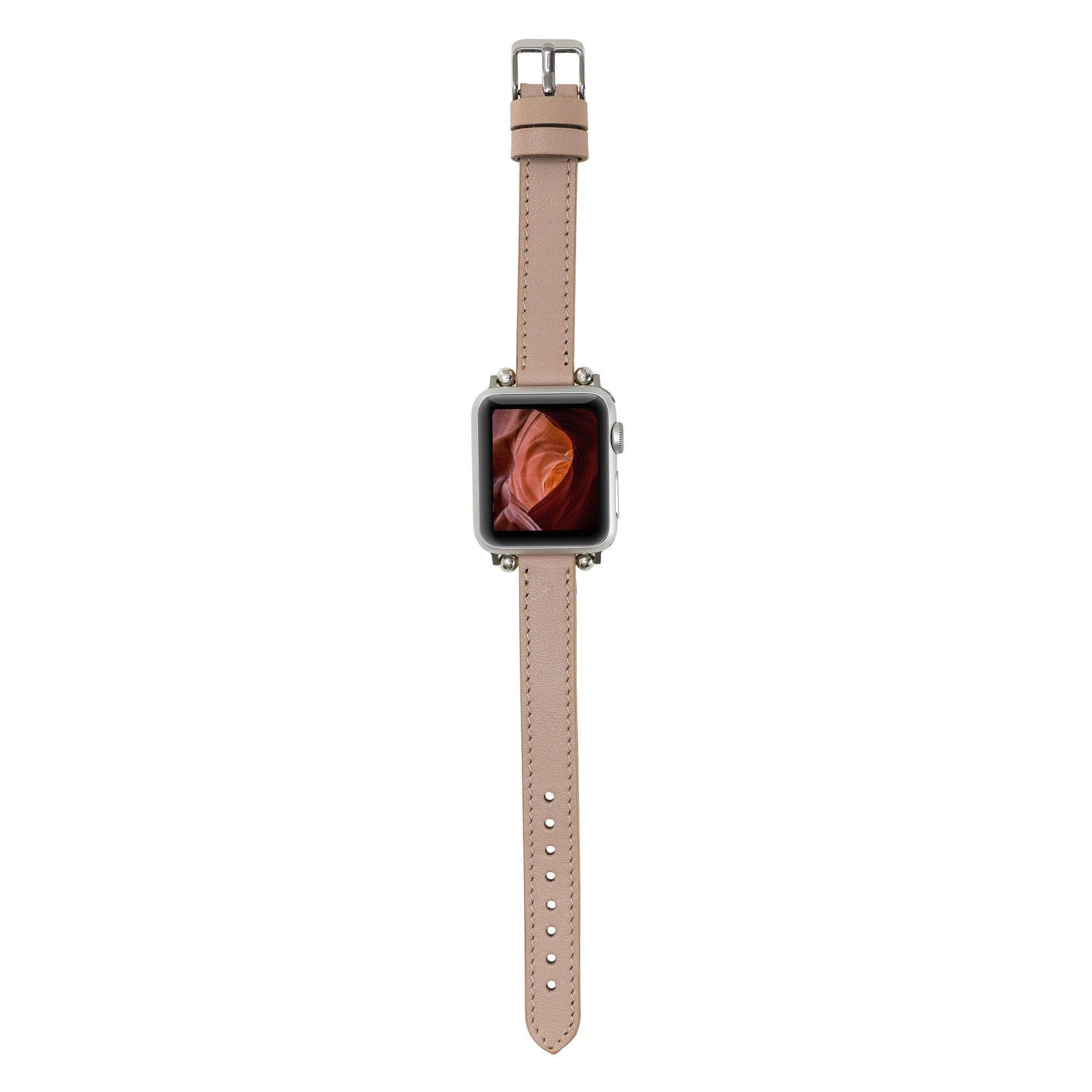 Seamy Genuine Leather Apple Watch Band