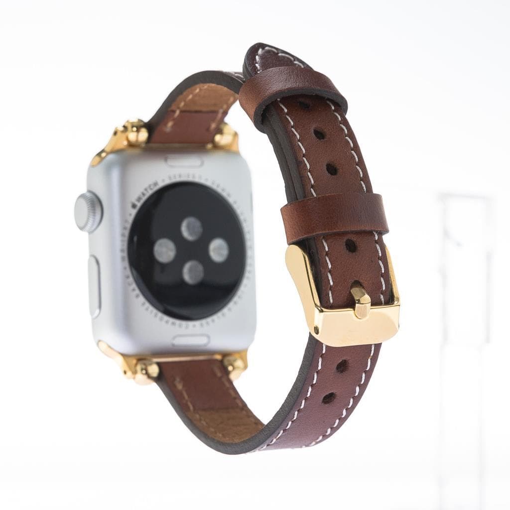 Seamy Genuine Leather Apple Watch Band