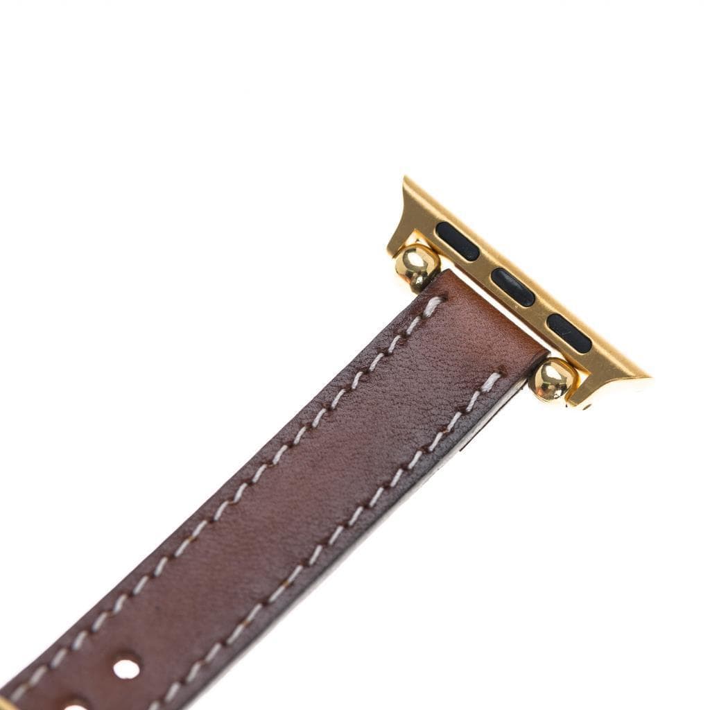 Seamy Genuine Leather Apple Watch Band
