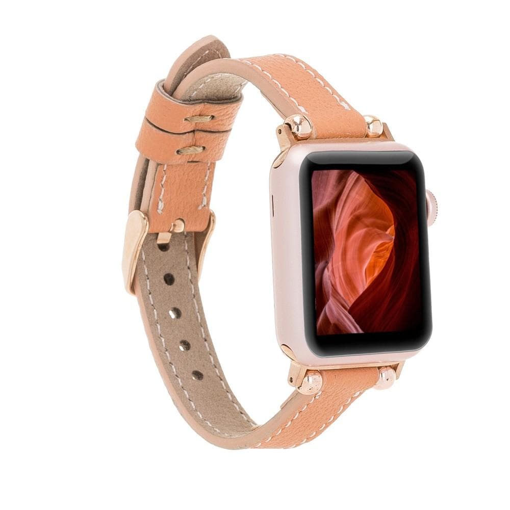 Seamy Genuine Leather Apple Watch Band