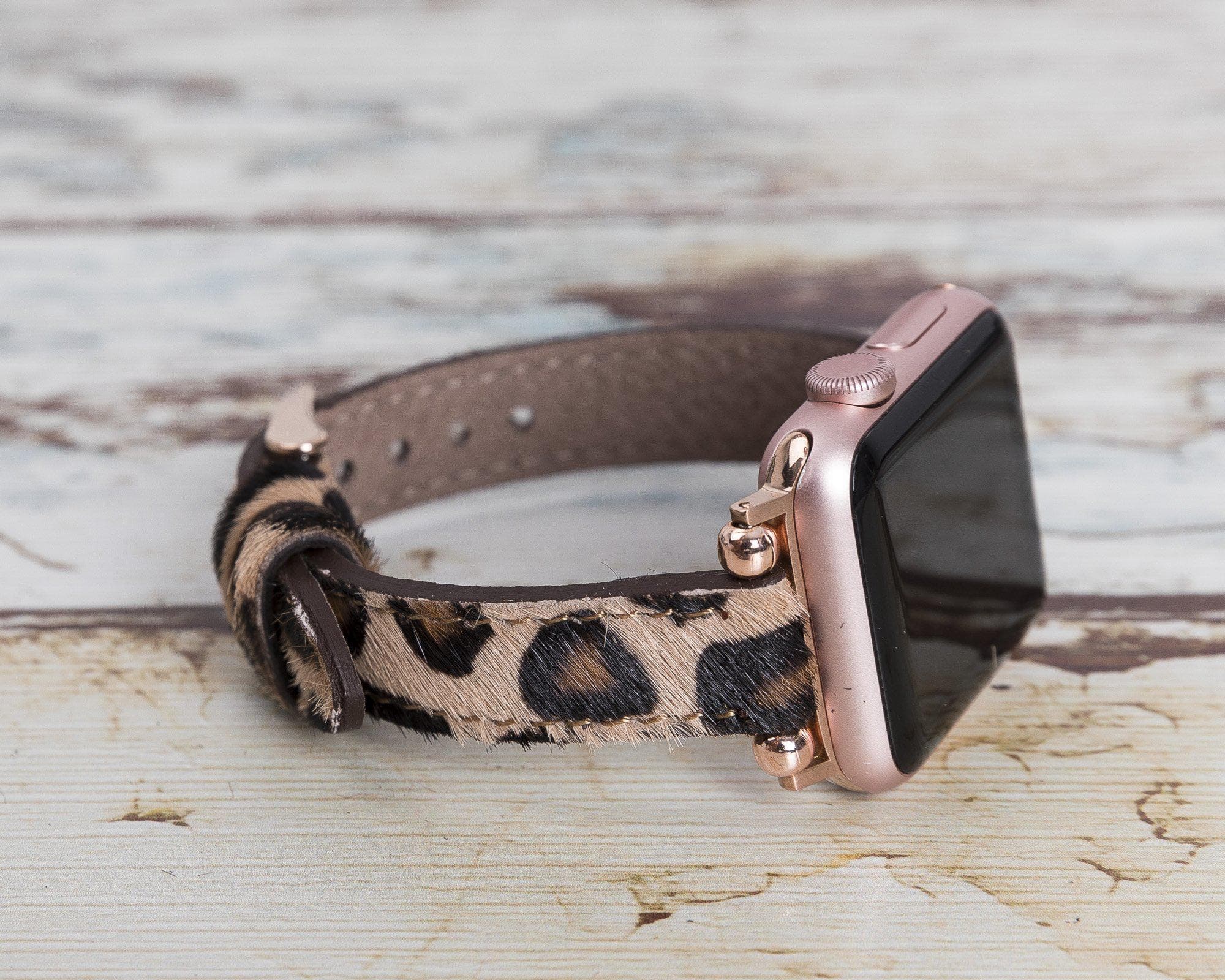 Seamy Genuine Leather Apple Watch Band
