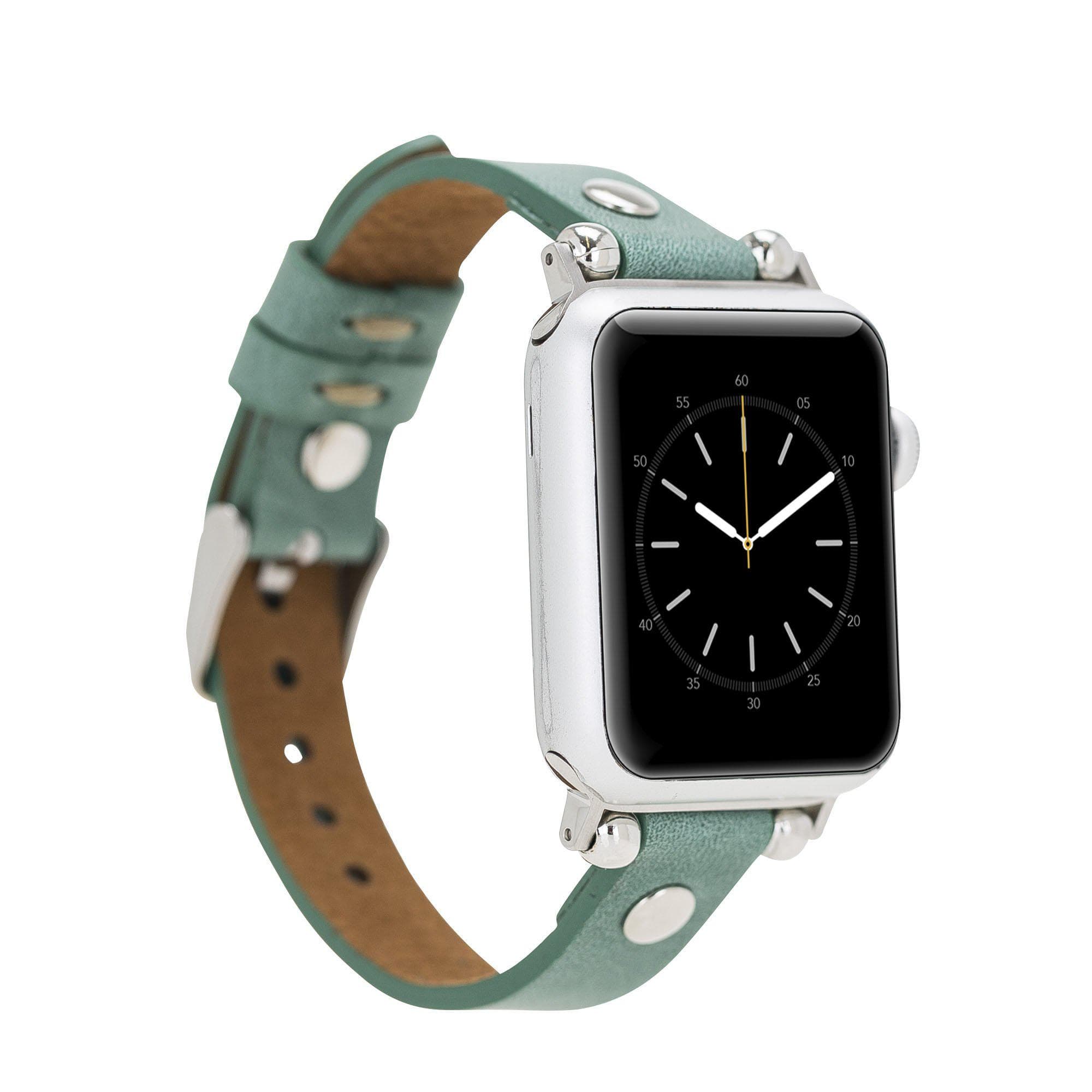 Ferro Genuine Apple Watch Leather Band with Silver Trok