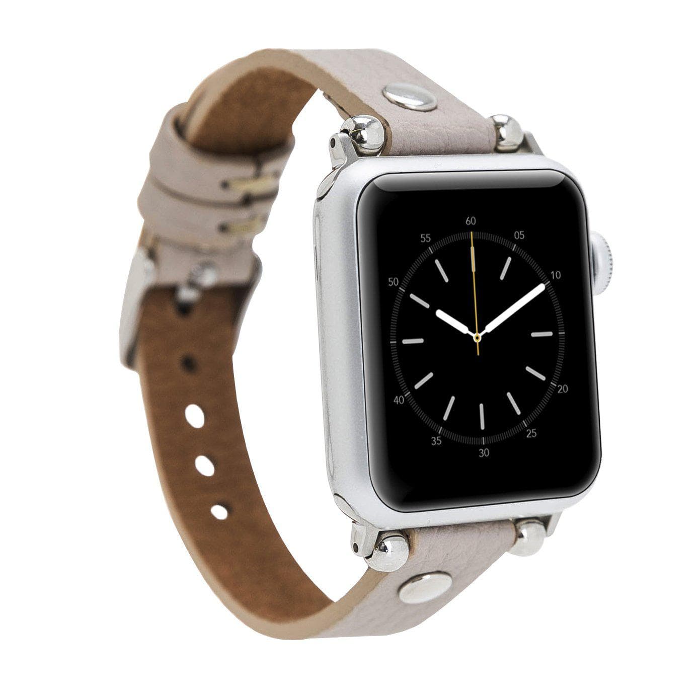 Ferro Genuine Apple Watch Leather Band with Silver Trok