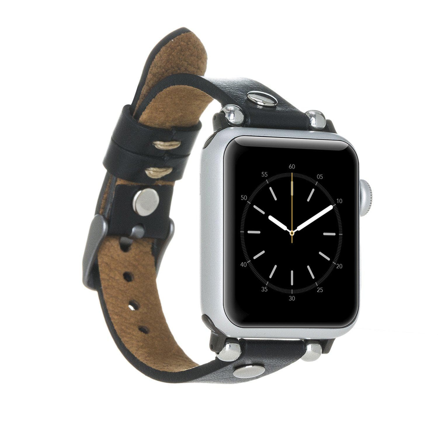 Ferro Genuine Apple Watch Leather Band with Silver Trok