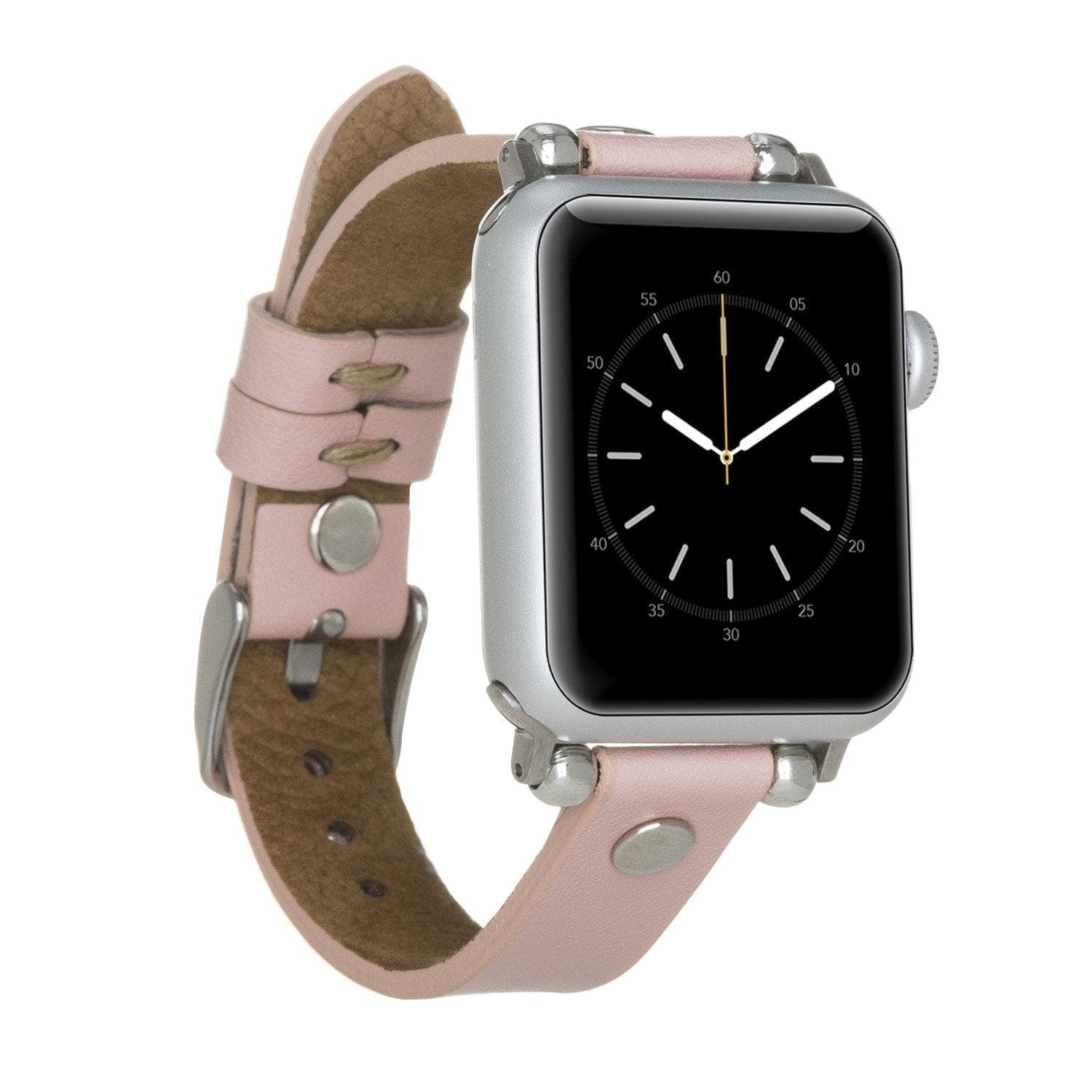 Ferro Genuine Apple Watch Leather Band with Silver Trok
