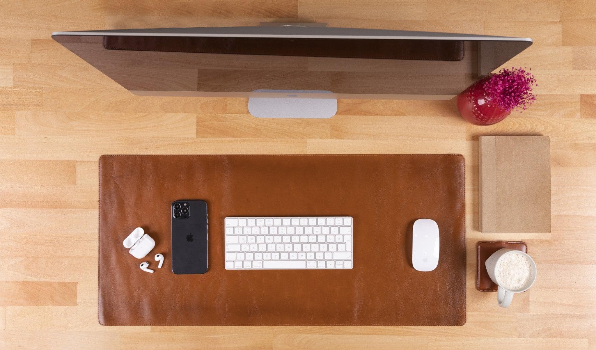 Leather Desk Mat 37x80 - saracleather