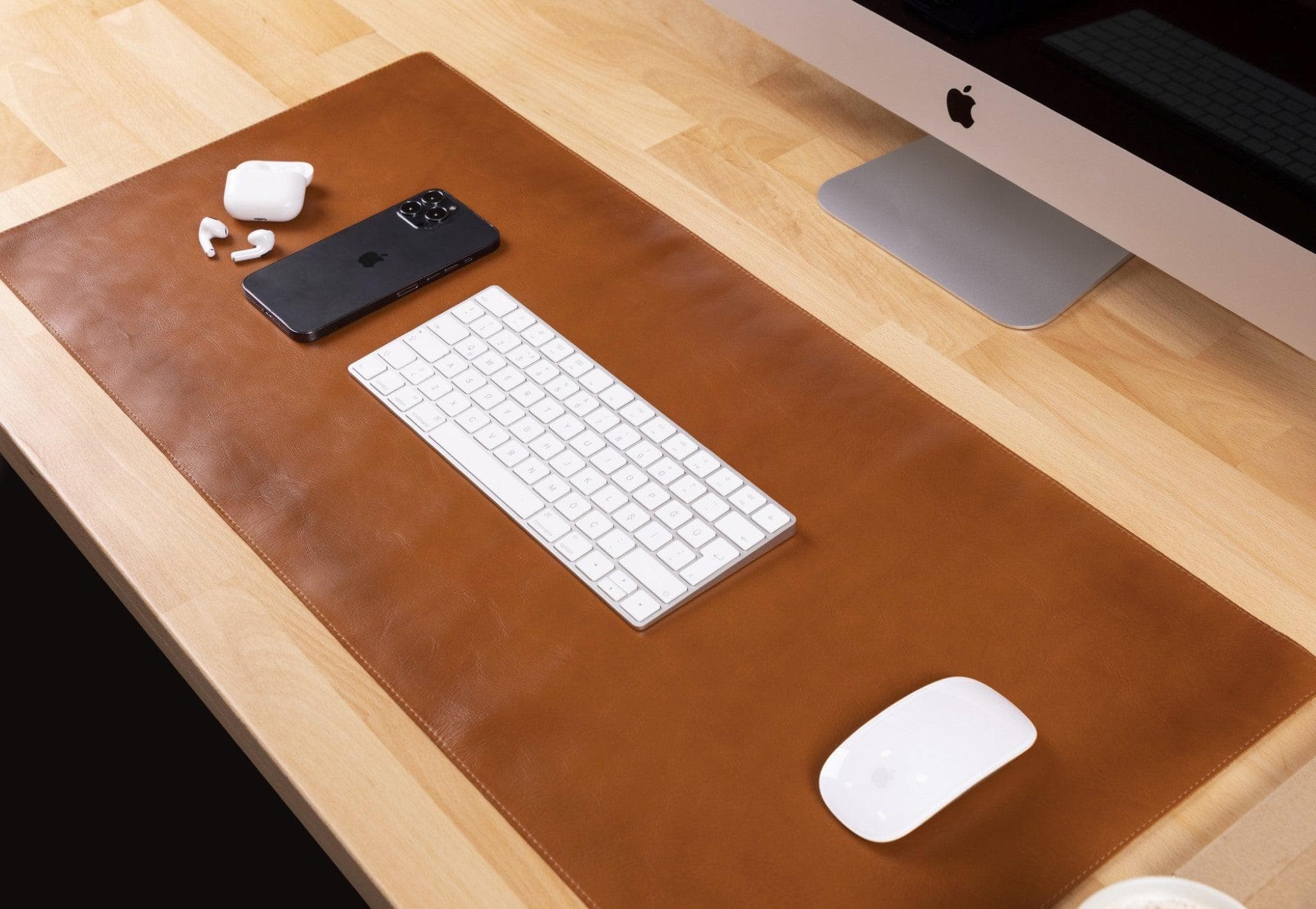 Leather Desk Mat 37x80 - saracleather