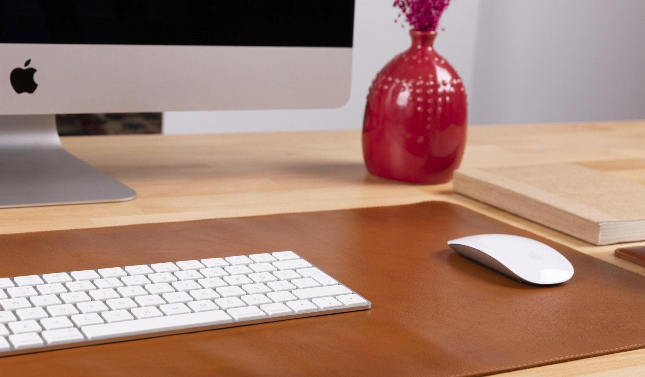 Leather Desk Mat 37x80 - saracleather