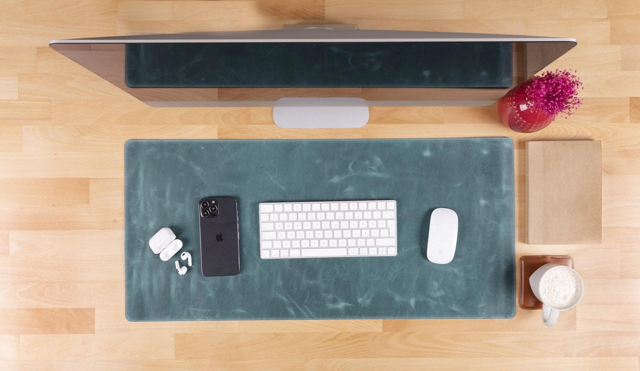 Leather Desk Mat 37x80 - saracleather
