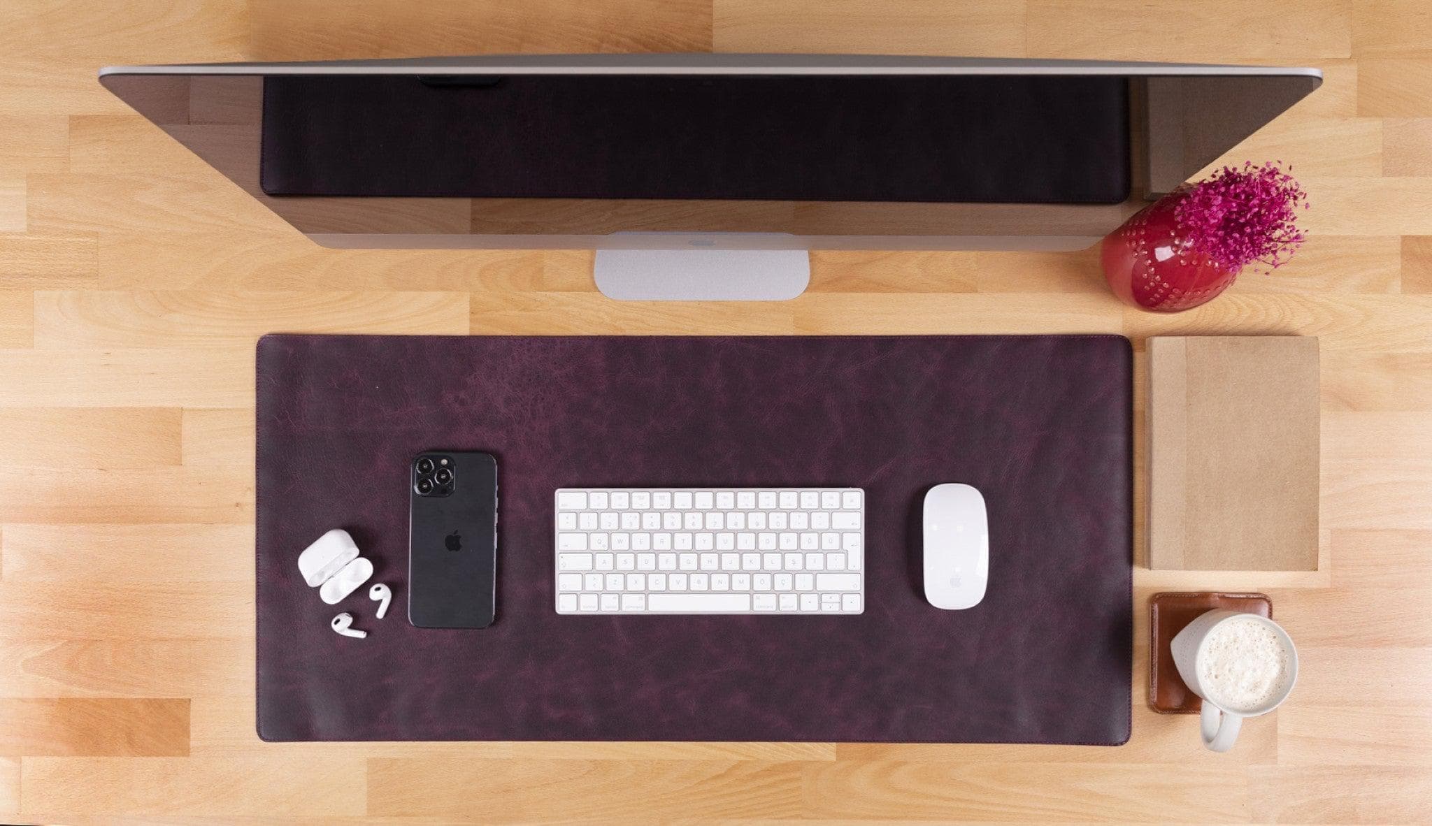 Leather Desk Mat 37x80 - saracleather
