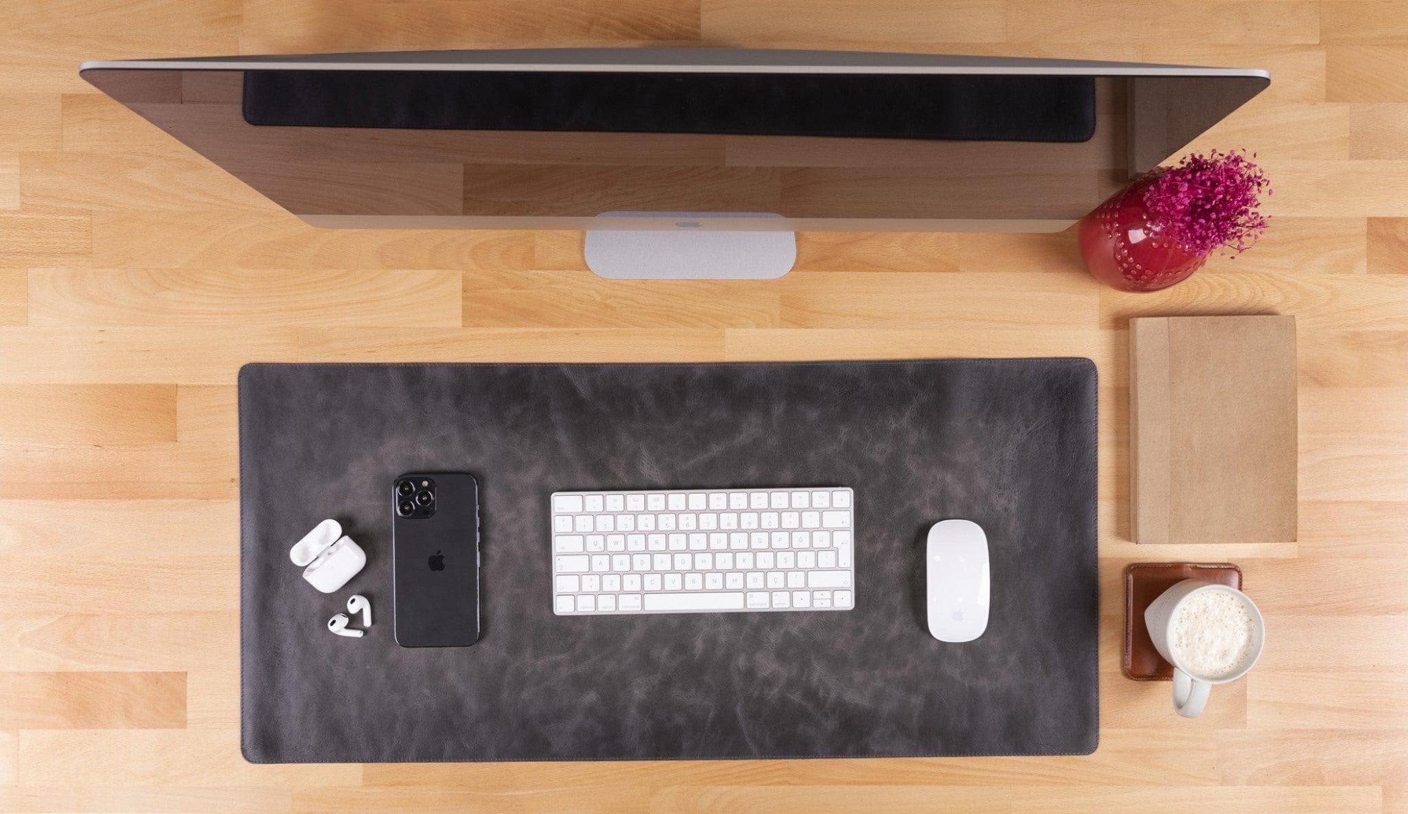Leather Desk Mat 37x80 - saracleather