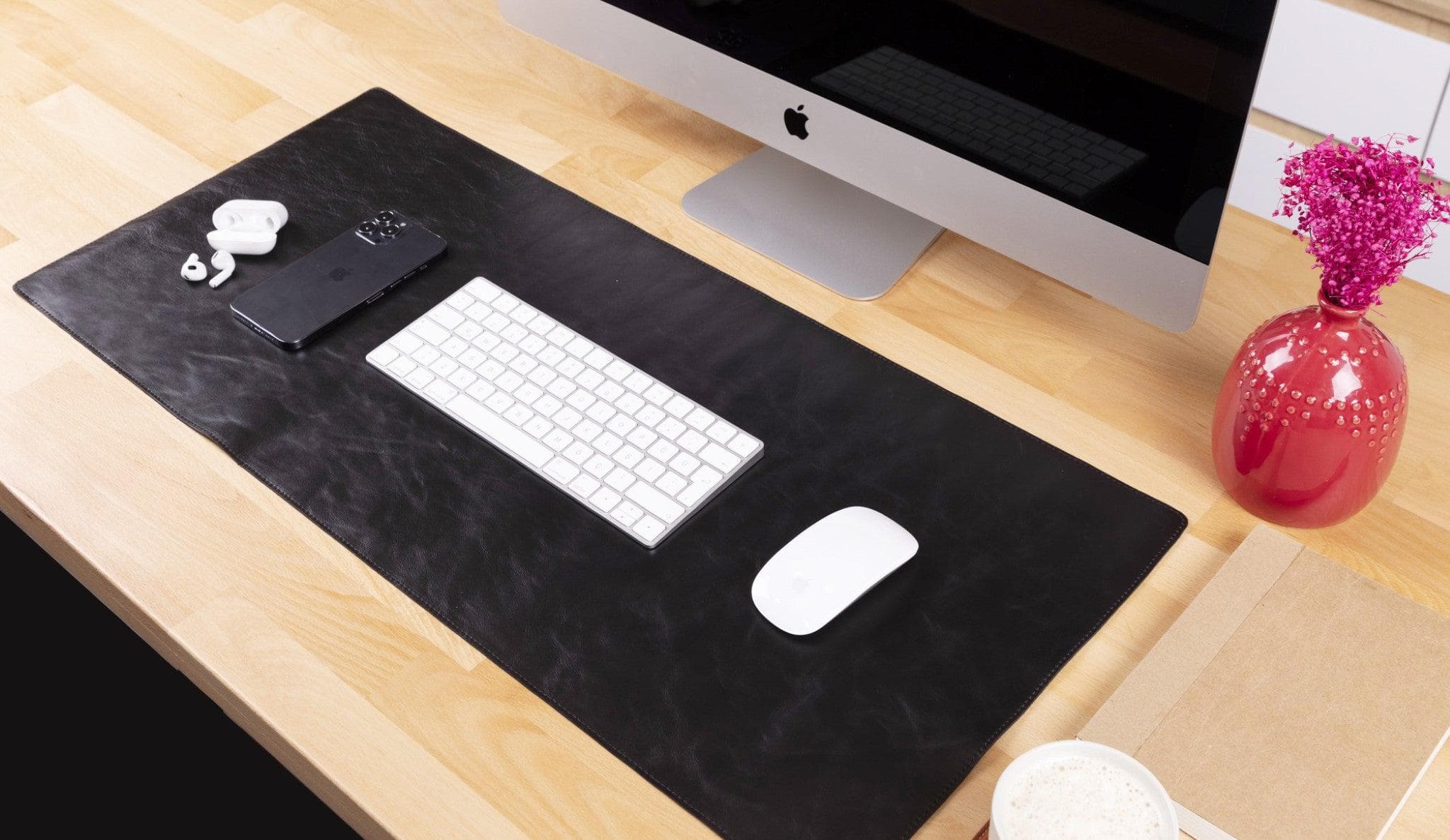 Leather Desk Mat 37x80 - saracleather