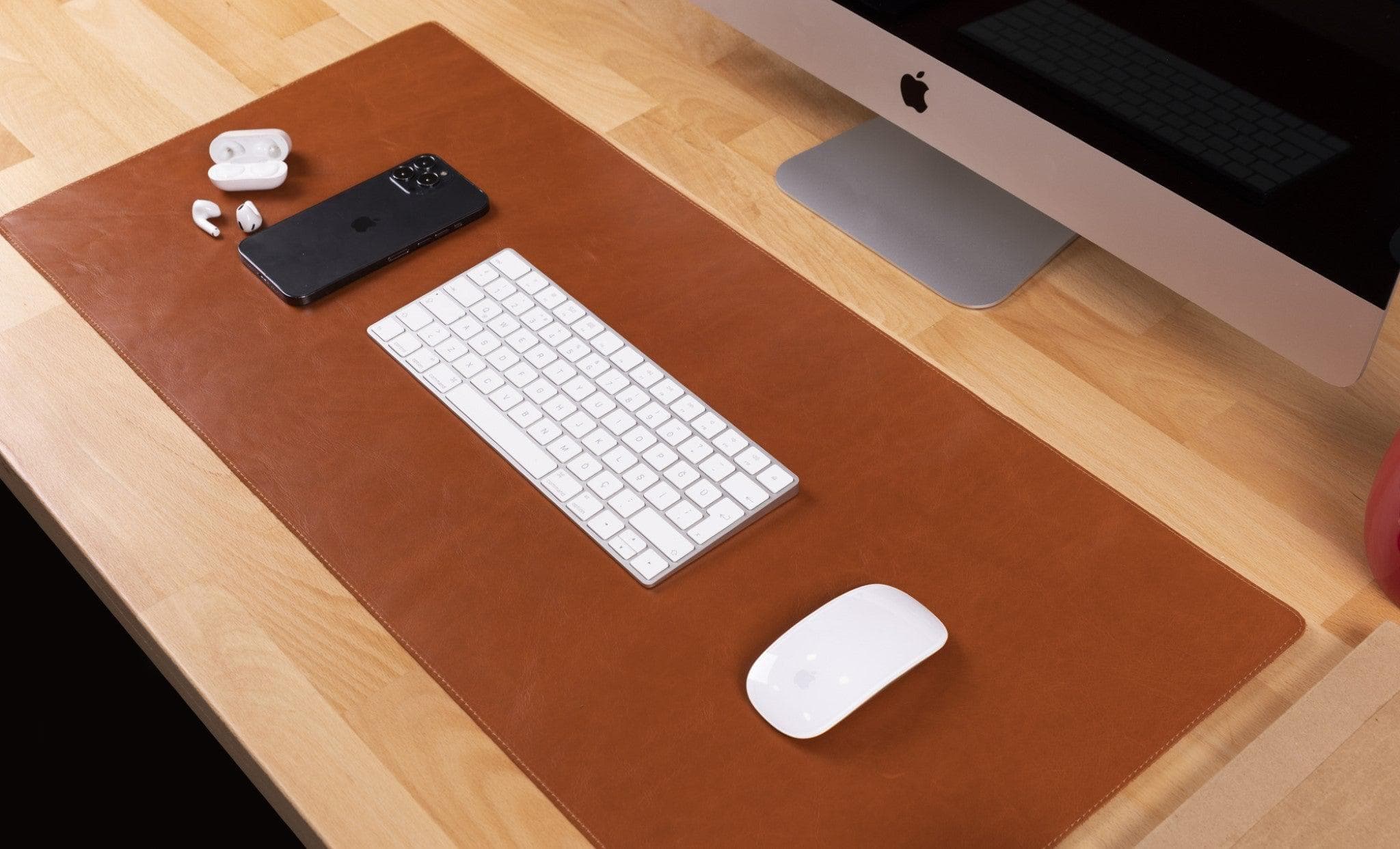 Leather Desk Mat 37x80 - saracleather