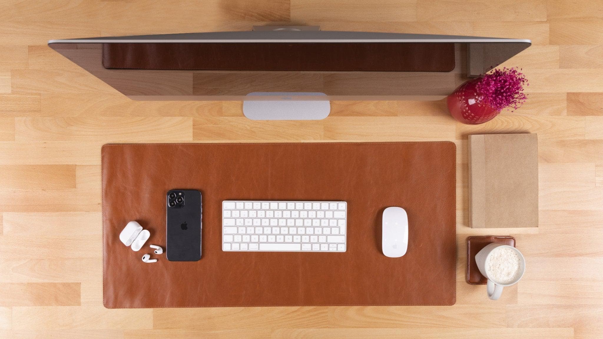 Leather Desk Mat 37x80 - saracleather