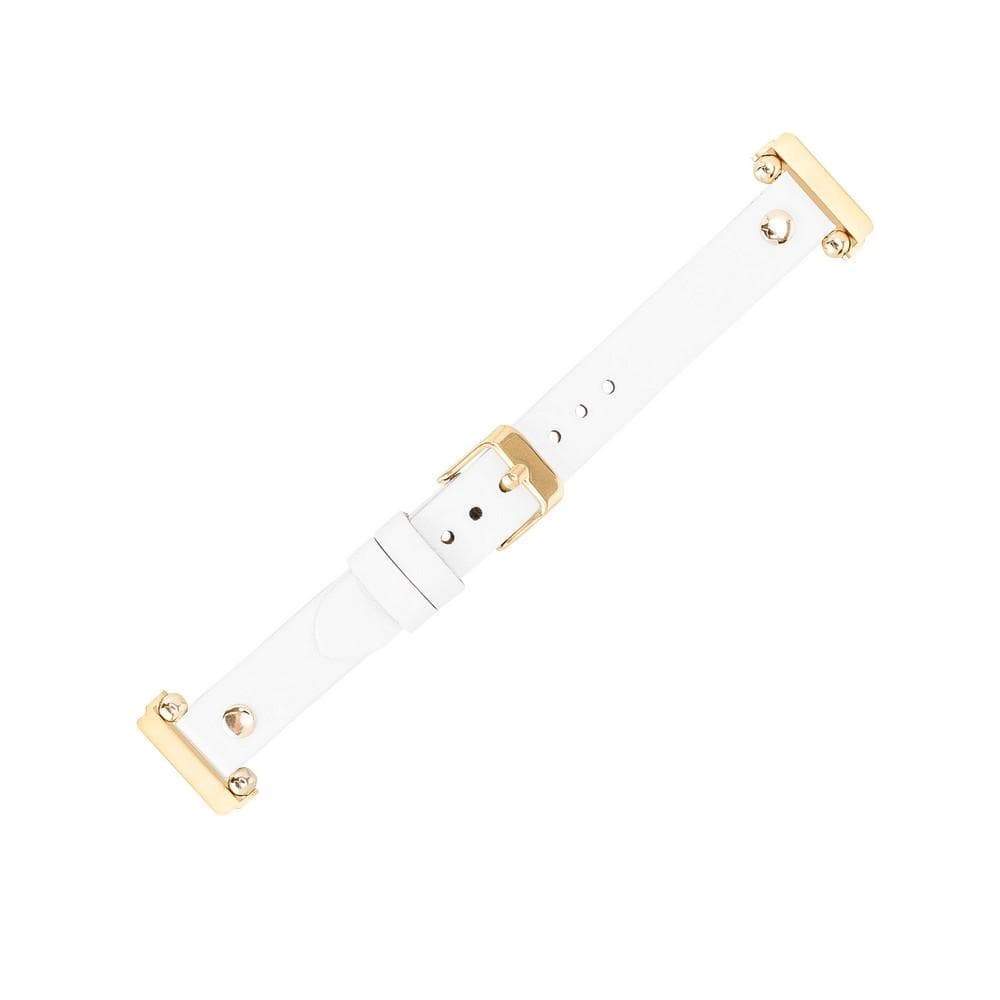 Ferro Genuine Leather Fitbit Watch Band with Gold Trok