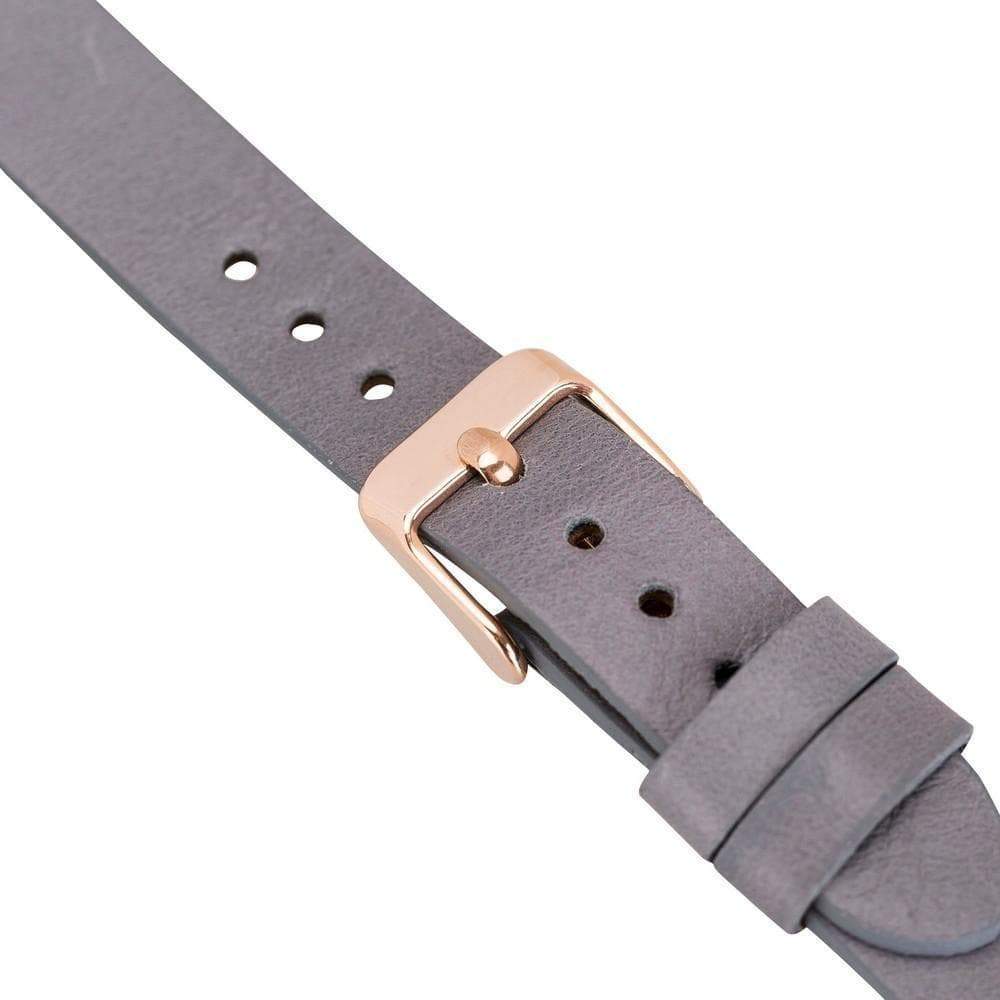 Ferro Genuine Leather Fitbit Watch Band with Gold Trok