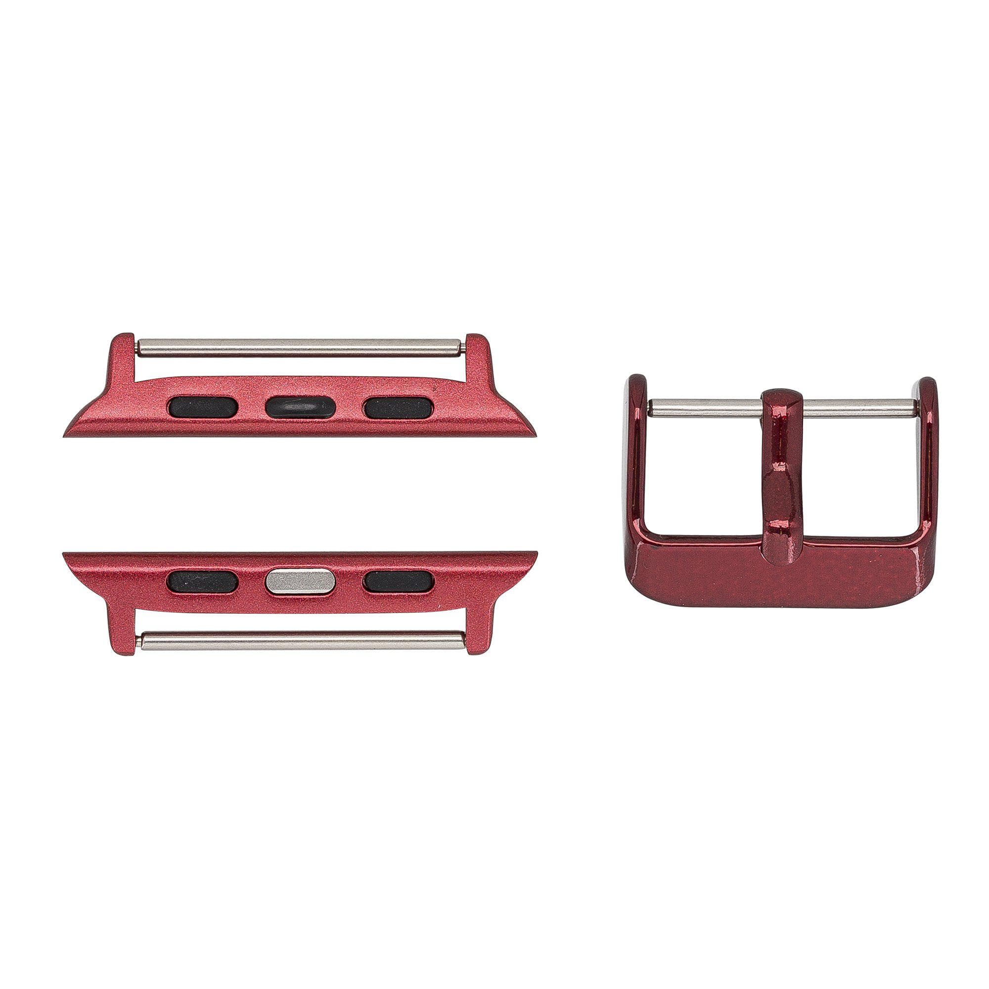 Ferro Genuine Leather Apple Watch Band with Gold Trok