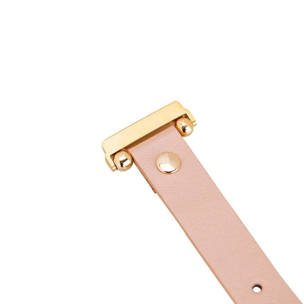 Ferro Genuine Leather Apple Watch Band with Gold Trok