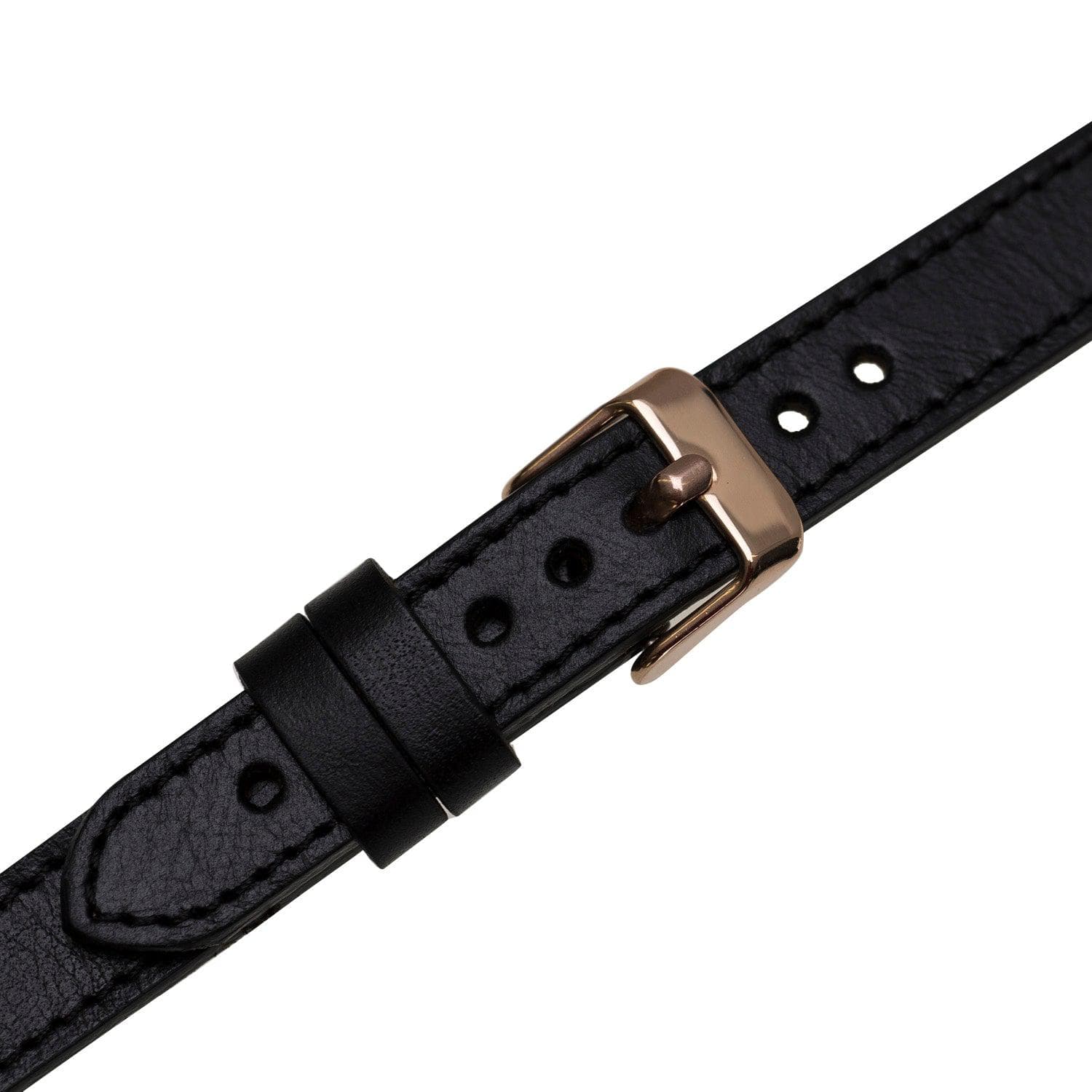 Ferro Genuine Leather Fitbit Watch Band with Rose Gold Trok