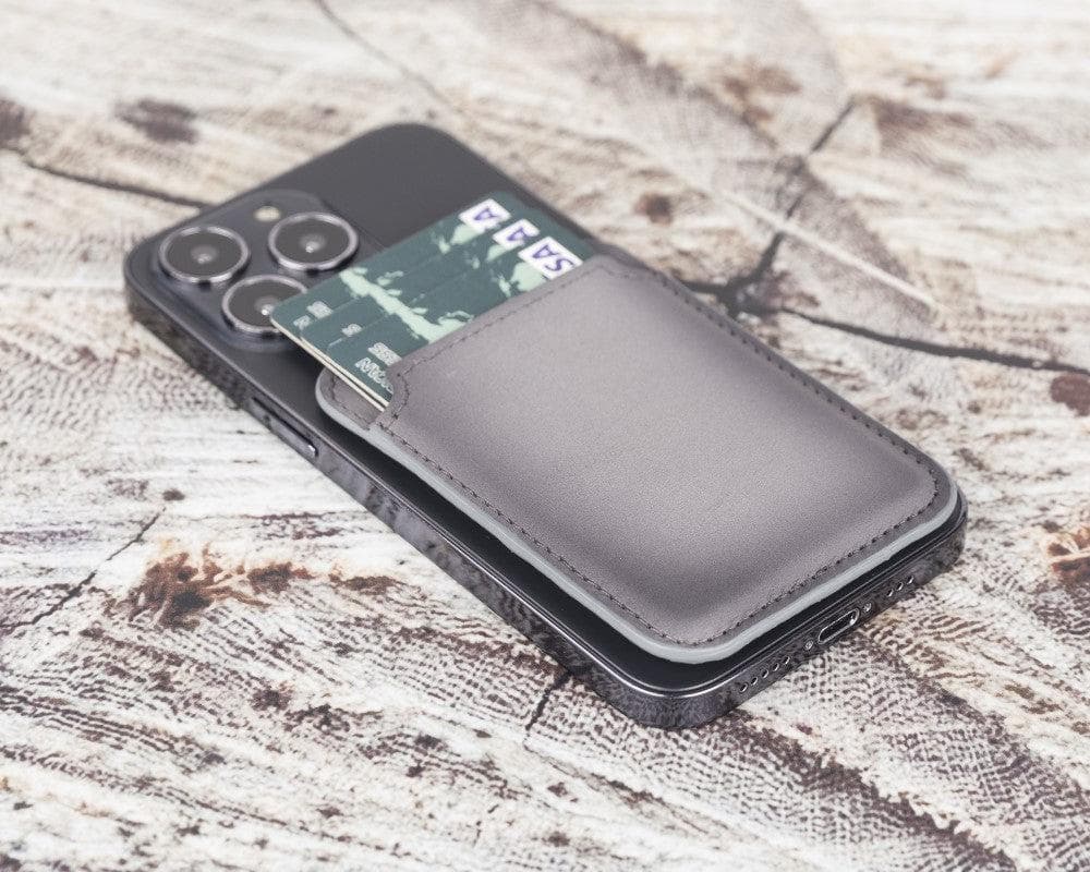 Maggy Magnetic Leather Card Holder - saracleather