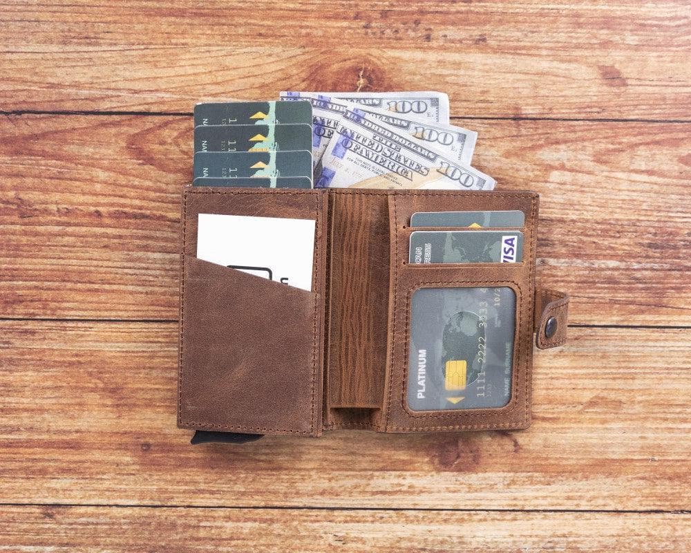 Palermo Genuine Leather Mechanical Card Holder