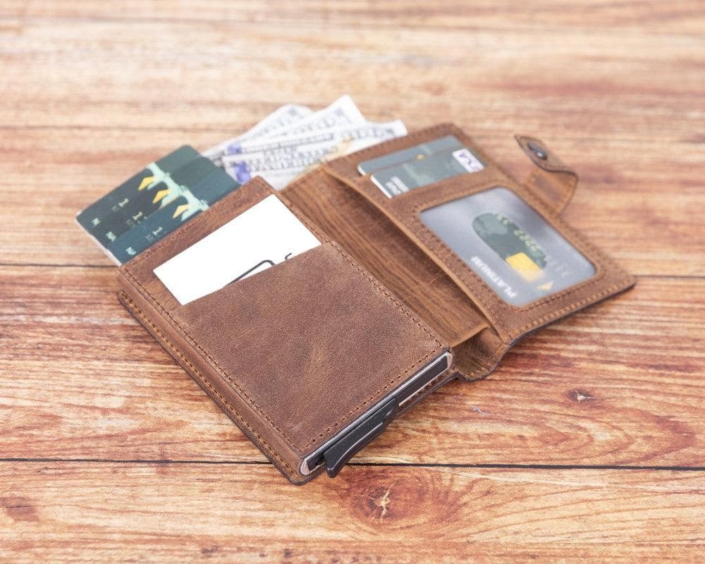 Palermo Genuine Leather Mechanical Card Holder