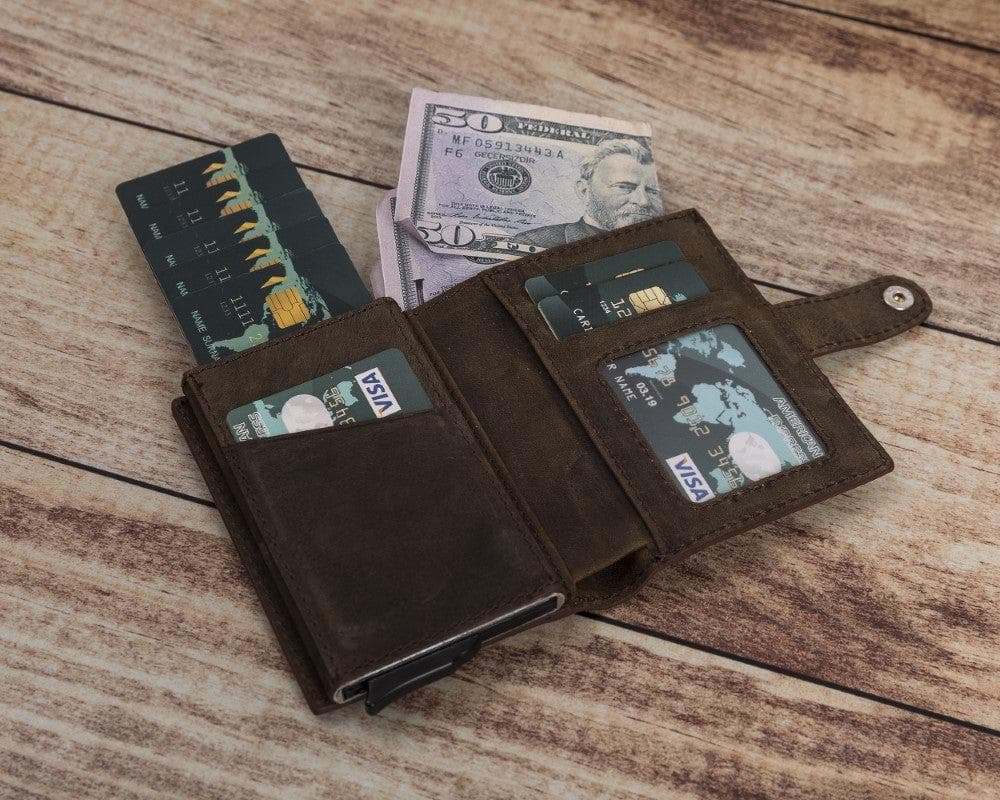 Palermo Genuine Leather Mechanical Card Holder