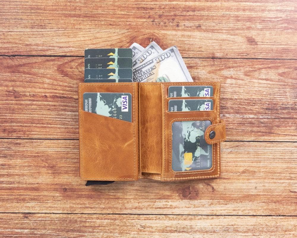 Palermo Genuine Leather Mechanical Card Holder