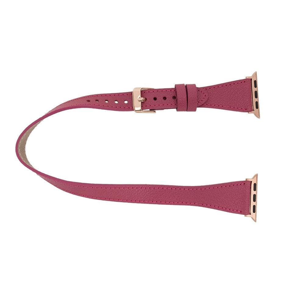 Slim Double Apple Watch Genuine Leather Band