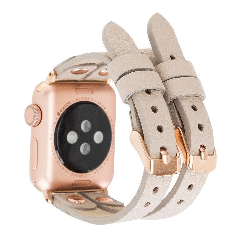 Ely Genuine Leather Apple Watch Double Band