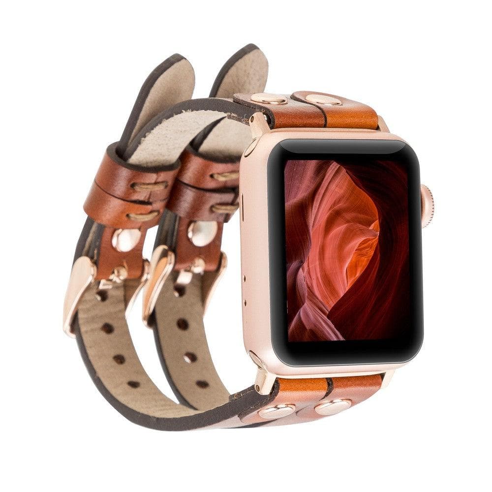 Ely Genuine Leather Apple Watch Double Band