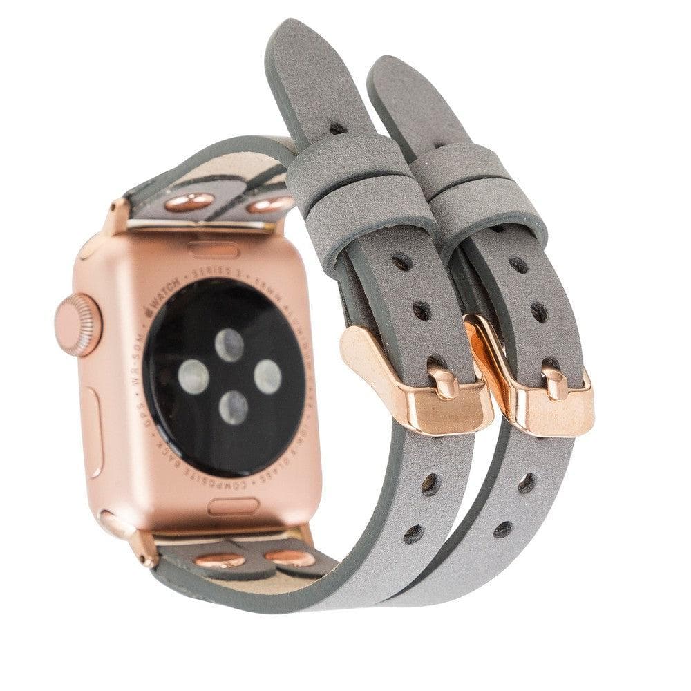 Ely Genuine Leather Apple Watch Double Band