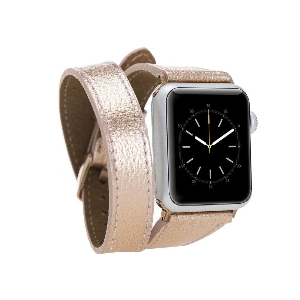 Quantum Slim Genuine Leather Double Tour Apple Watch Band