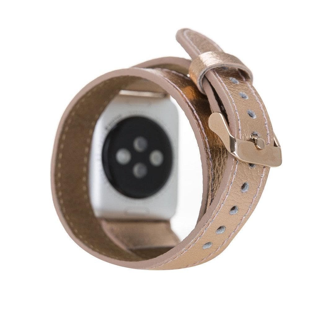 Quantum Slim Genuine Leather Double Tour Apple Watch Band