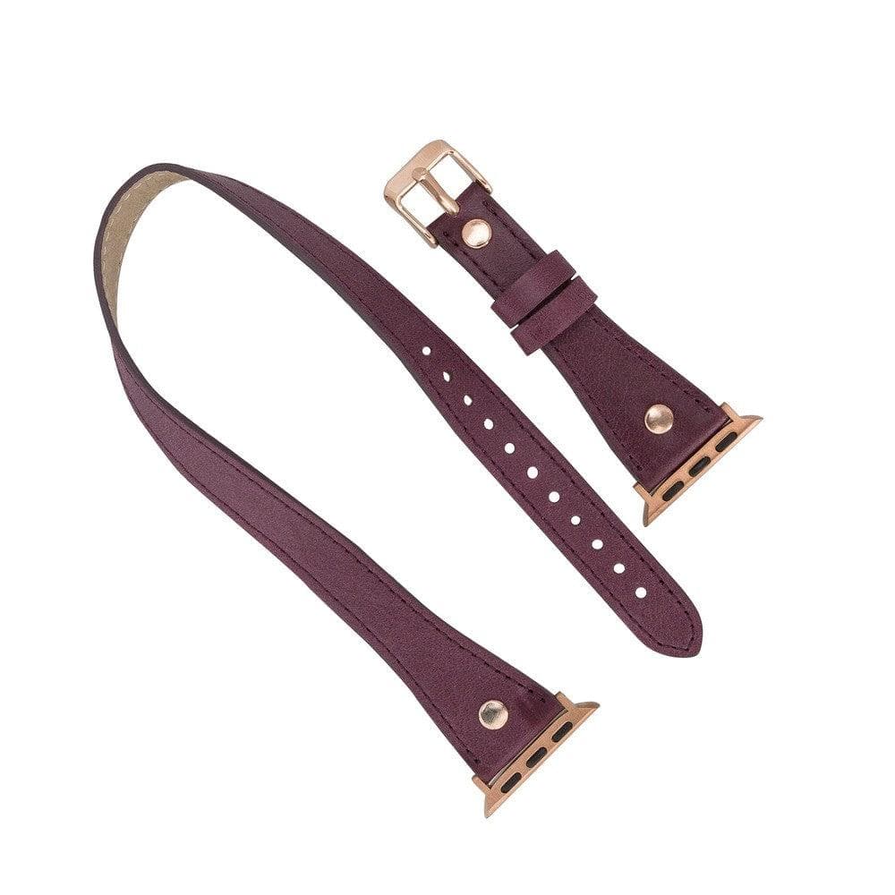 Slim Double Tour Apple Watch Genuine Leather Band