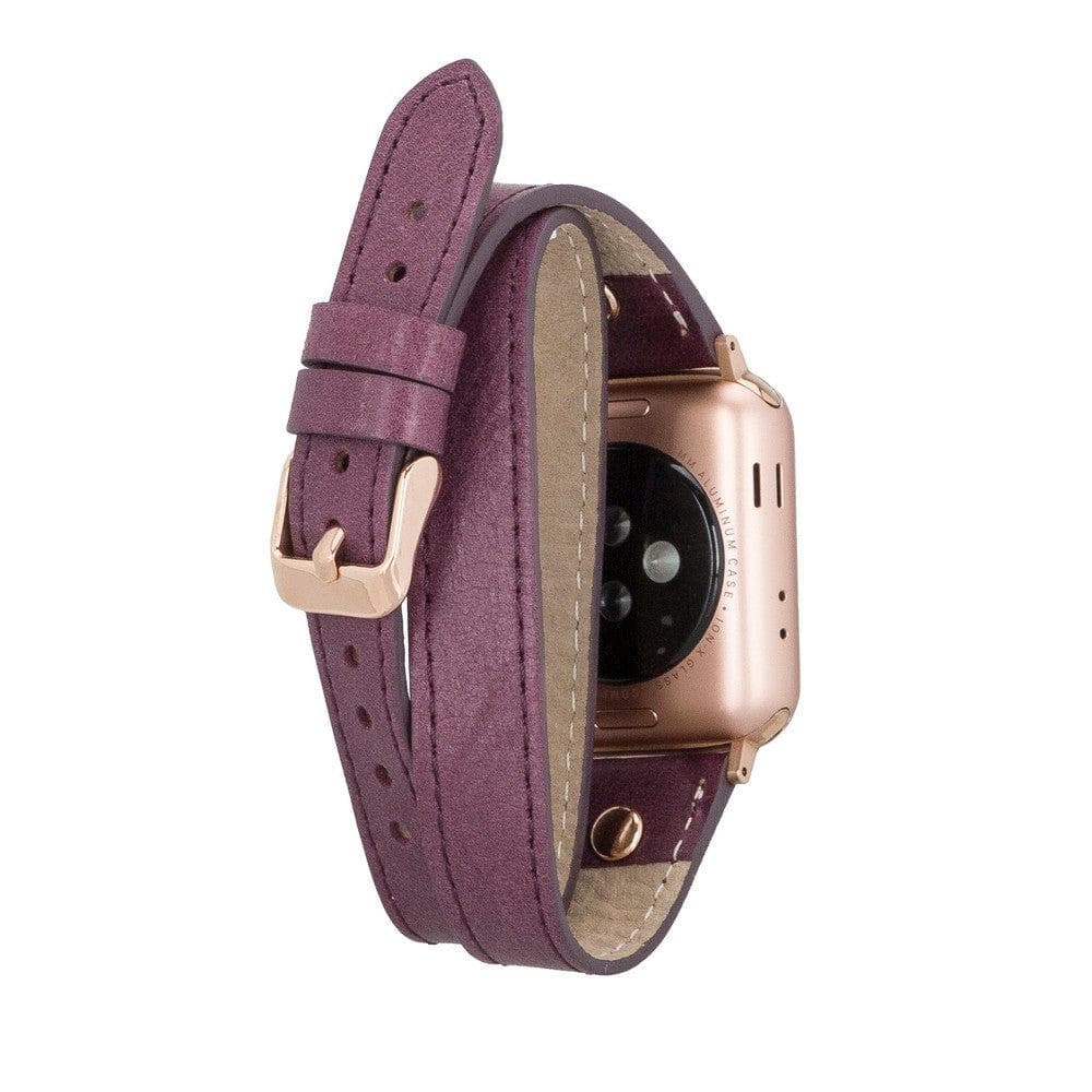 Slim Double Tour Apple Watch Genuine Leather Band